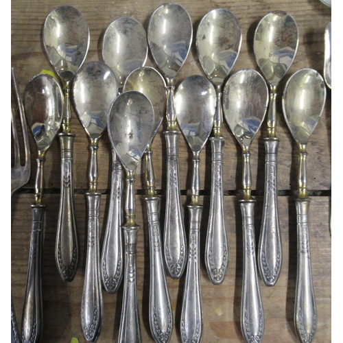 119 - A canteen of Keisel cutlery, comprising knives, forks, spoons, cake forks etc., marked 800, weight a... 