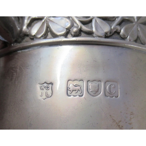 167 - A silver christening mug, with initials, weight 6oz