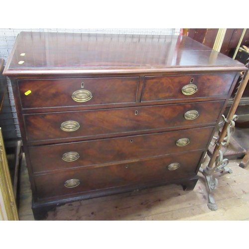 18 - A 19th century mahogany chest of drawers, width 43ins, depth 22.5ins, height 38ins