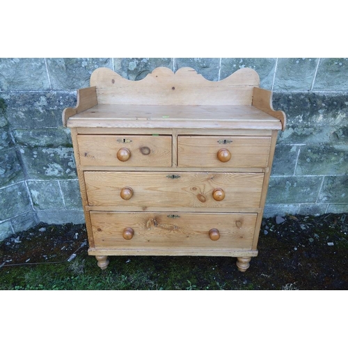 19 - A Pine washstand, width 33ins , height 39ins