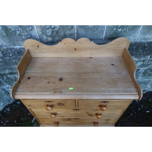 19 - A Pine washstand, width 33ins , height 39ins