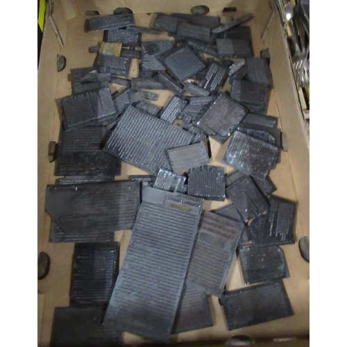 190 - A collection of metal printing plates