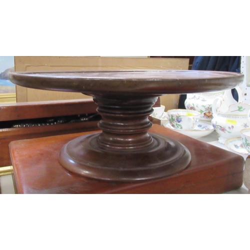 212 - A mahogany lazy susan, diameter 13.5ins, height 5.5ins