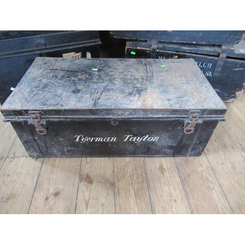 28 - A collection of tin boxes trunks etc