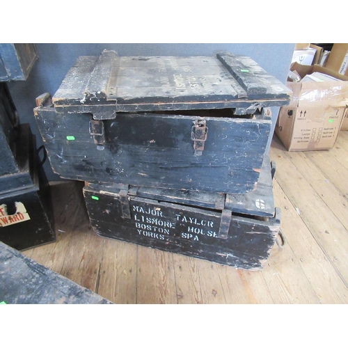 28 - A collection of tin boxes trunks etc