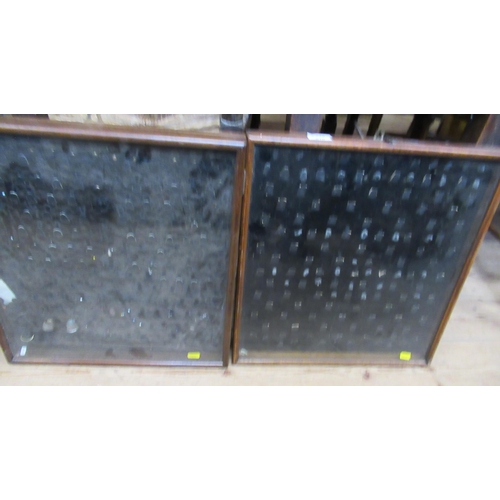 33 - Two display cabinets for thimbles