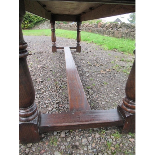 39 - An oak refectory table , width 30ins, length 108ins, height 31ins