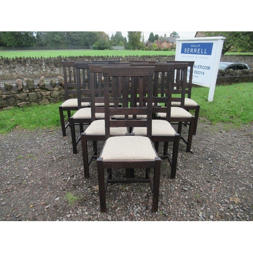 42 - A set of 10 modern dining chairs   -  Trade only