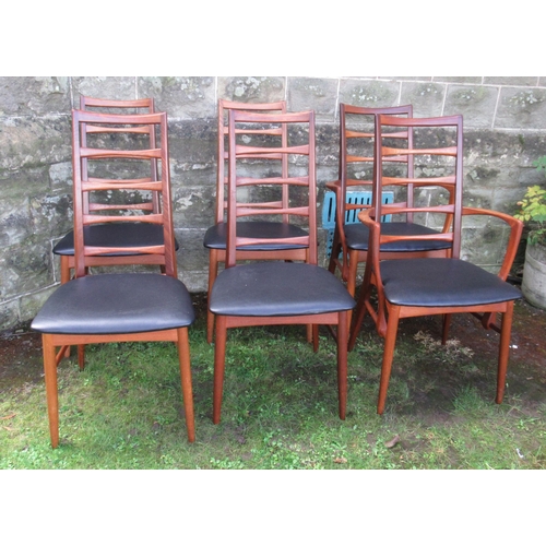 52 - A set of 6 (4+2) Danish chairs, by Niels Koefoed for Koefoed Hornslet, stamped