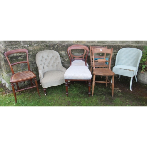 58 - A collection of Victorian and later chairs