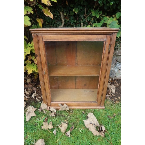 6 - A pine glazed cabinet , width 25ins, height 30ins