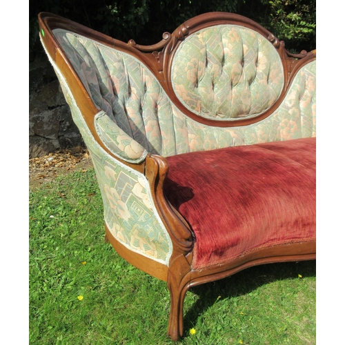 68 - A 19th century showwood spoon back settee