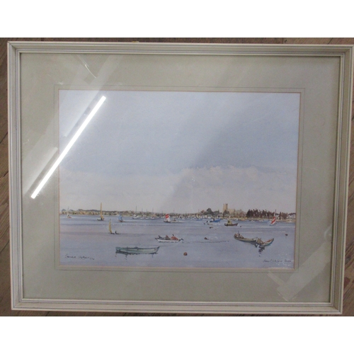 73 - Leonard Gyttyms, watercolour, From Mudeford Quay, 11ins x 14.5ins