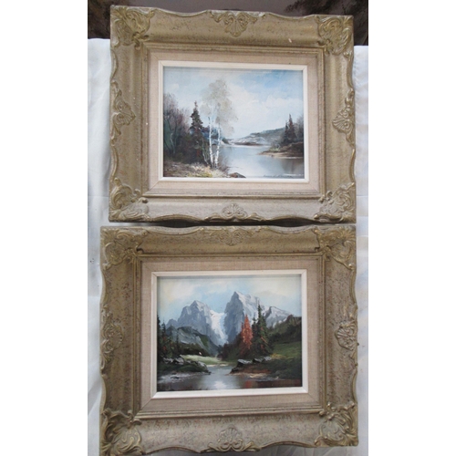 84 - Heinz L Koller, pair of oil on artist boards, landscapes, 7.5ins x 9.5ins