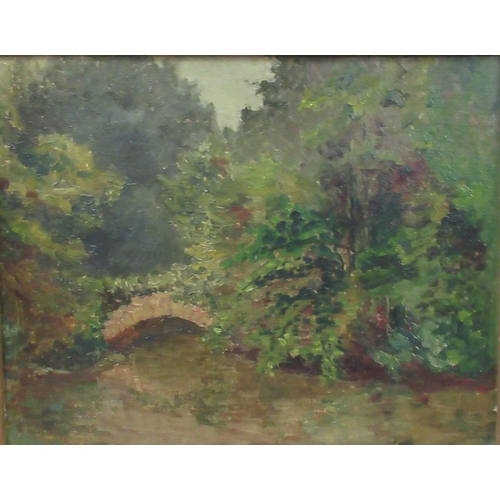 92 - Loughley, oil on artist board, landscape, 14ins x 11ins, together with another similar painting, 11i... 