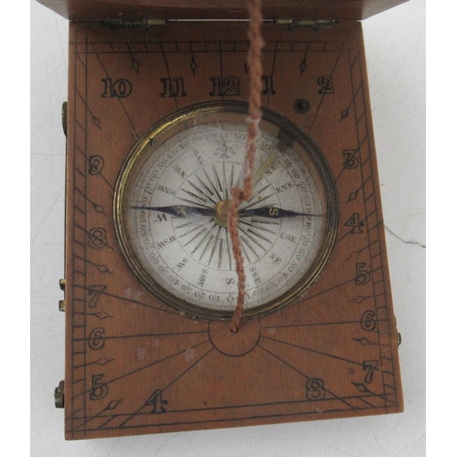 147 - Gogerty, A 19th century wooden cased pocket compass