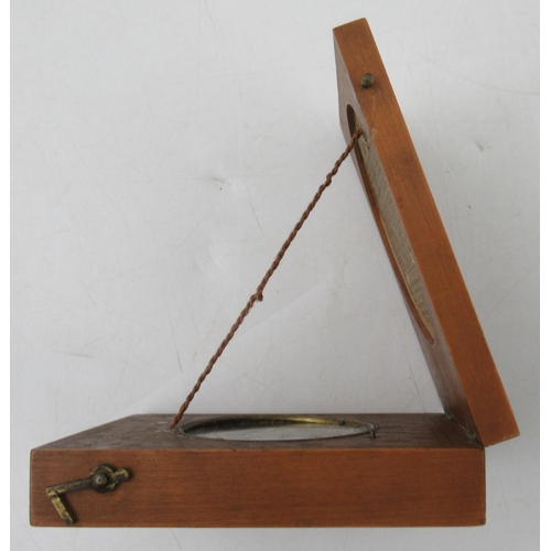 147 - Gogerty, A 19th century wooden cased pocket compass