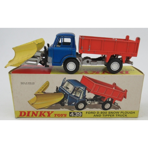 176 - A boxed Dinky Toys Ford D.800 snow plough and tipper truck, number 439, together with other Corgi & ... 