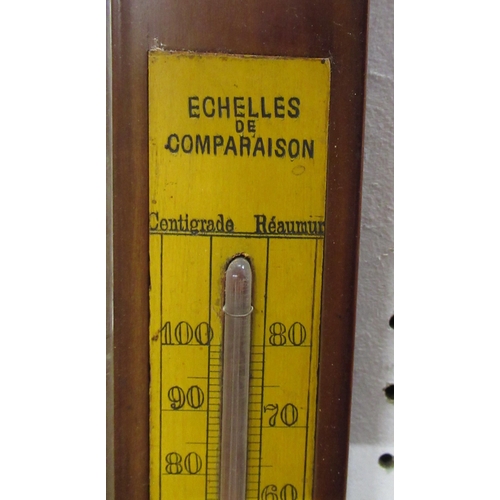 187 - A stick barometer, in mahogany case, by Zundervan of Maastricht, af