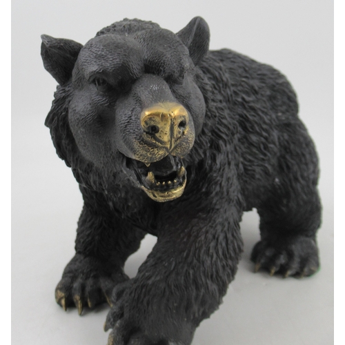 196 - A modern bronze effect model, of a bear