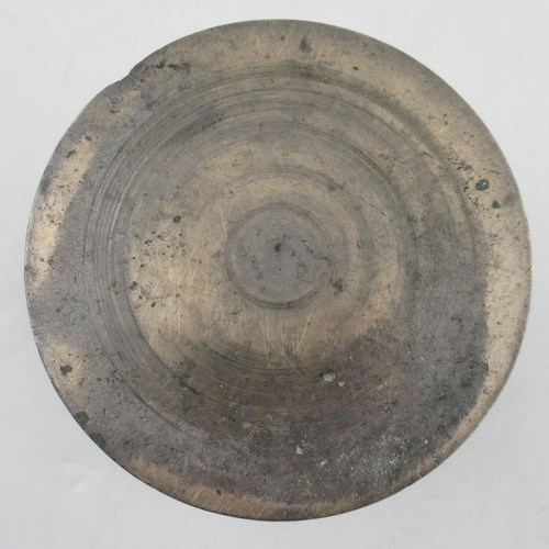 201 - A Georgian bronze mortar, with everted rim and ogee foot