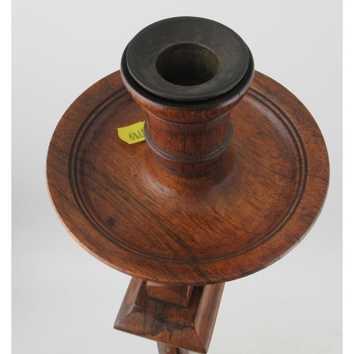 23 - A 19th century Regency rosewood telescope candlestand