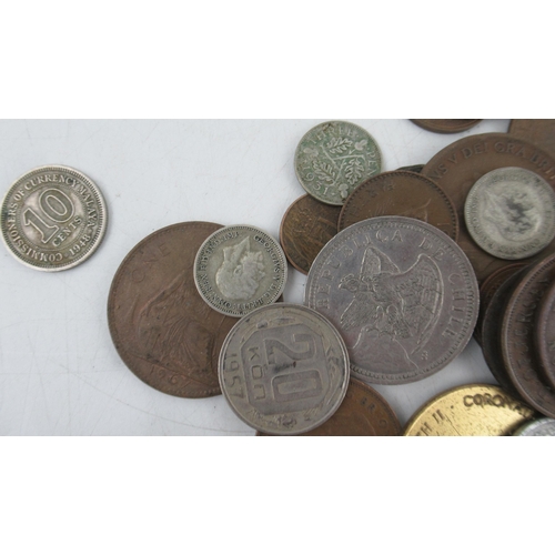 235 - A collection of coins and other items