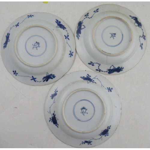 263 - Eleven Chinese porcelain tea bowls, and eight saucers, decorated in blue and white, Artemisia marked... 