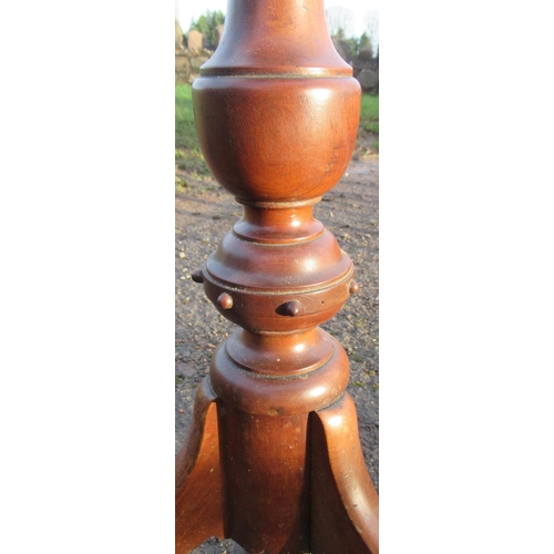 28 - A circular jardiniere stand, raised on an umbrella tripod base, diameter 11.5ins, height 29ins