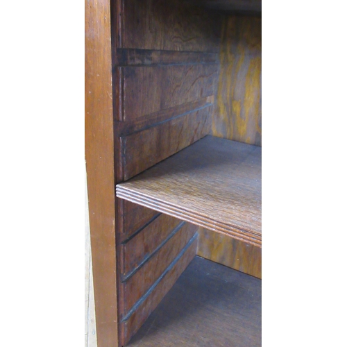 35 - A mahogany bookcase, with adjustable shelves and gilt metal mounts, 44ins x 14ins, height 46ins