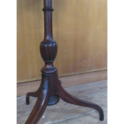 39 - A mahogany tripod table, with hexagonal top, diameter 14.5ins