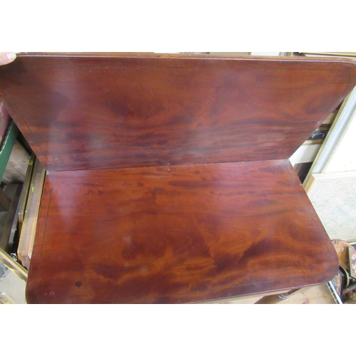 56 - A 19th century mahogany card table, width 35ins, depth 19ins