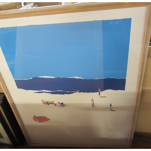 75 - Two limited edition signed prints, Tidal Beach I and II, 41ins x33ins