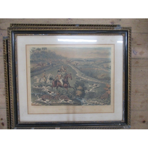 77 - A set of four 19th century Hunting prints