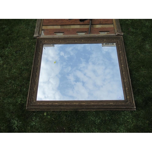 10 - Two over mantle mirrors together with another, 40ins x 30ins, 32ins x 45ins, 35ins x 43ins