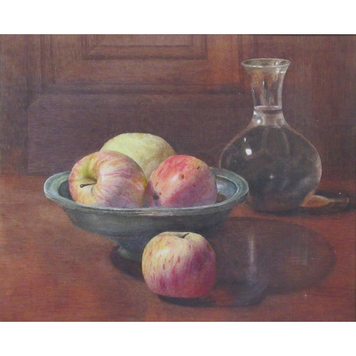 125 - E Sherrard Kennedy, two watercolours, Gas Light Study in Still life and a Mandolin with music on a t... 