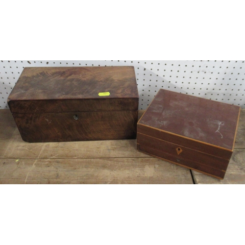 158 - Two 19th century mahogany boxes