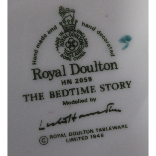 173 - Five Royal Doulton figures, The Laird, When I was Young, Grandpa's Story, The Bedtime Story and afte... 