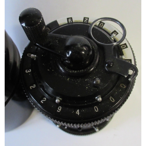 175 - A Curta Calculator, by Contina AG Mauren, Liechtenstein, Type 1, serial number 32109, in black, in o... 