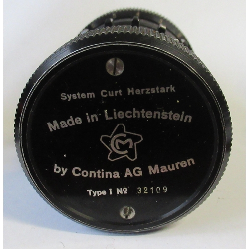 175 - A Curta Calculator, by Contina AG Mauren, Liechtenstein, Type 1, serial number 32109, in black, in o... 