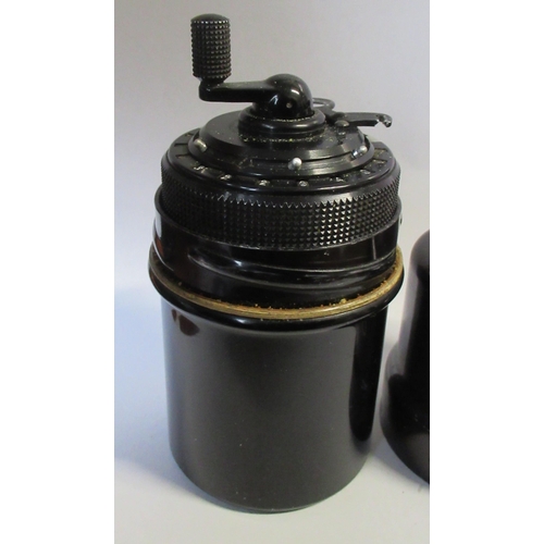 175 - A Curta Calculator, by Contina AG Mauren, Liechtenstein, Type 1, serial number 32109, in black, in o... 