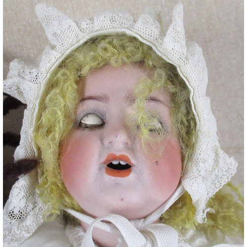 193 - A Porzellanfabrik Burggrub bisque headed doll, impressed 169 special 12, with composition body, heig... 