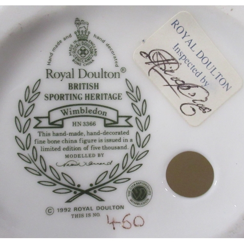 206 - Four Royal Doulton figures, from the British Sporting Heritage series, together with another Royal D... 