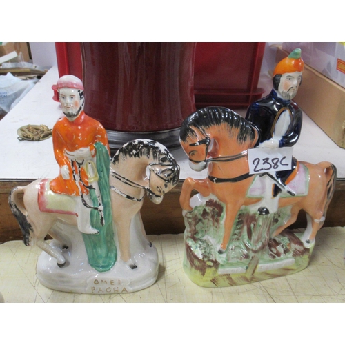 238C - Two Staffordshire models, The Sultan and Omer Pacha, height 9.5ins