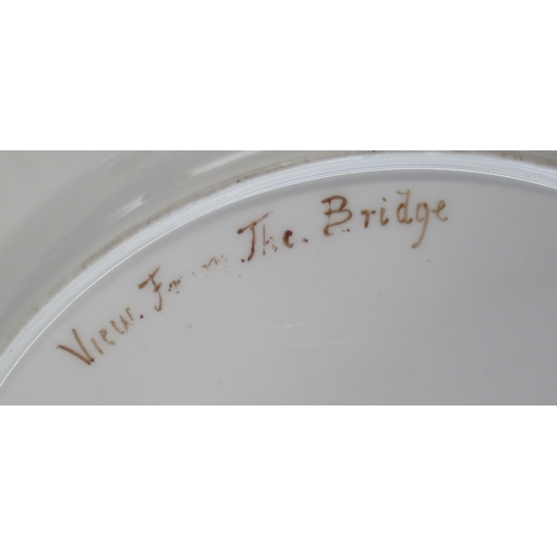 253 - A collection of porcelain, to include a Doulton Burslem plate decorated by Horse