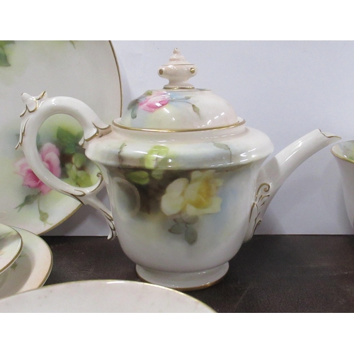 286 - A Royal Worcester tea set, comprising a tea pot, jug, two bowls, a plate, six cups, six saucers and ... 