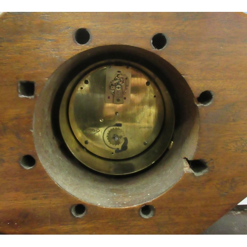 293 - A mahogany propeller clock, the movement marked Buren, the dial Wilson & Gill