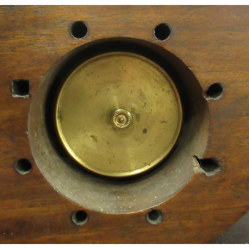 293 - A mahogany propeller clock, the movement marked Buren, the dial Wilson & Gill