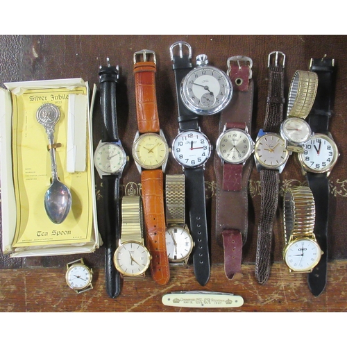 318 - A collection of wrist watches, a pocket watch etc