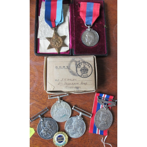 336 - 5774783 PTE B.K Walsh Norfolk, a territorial Efficient Service medal, together with 50800 PTE W K Wa... 